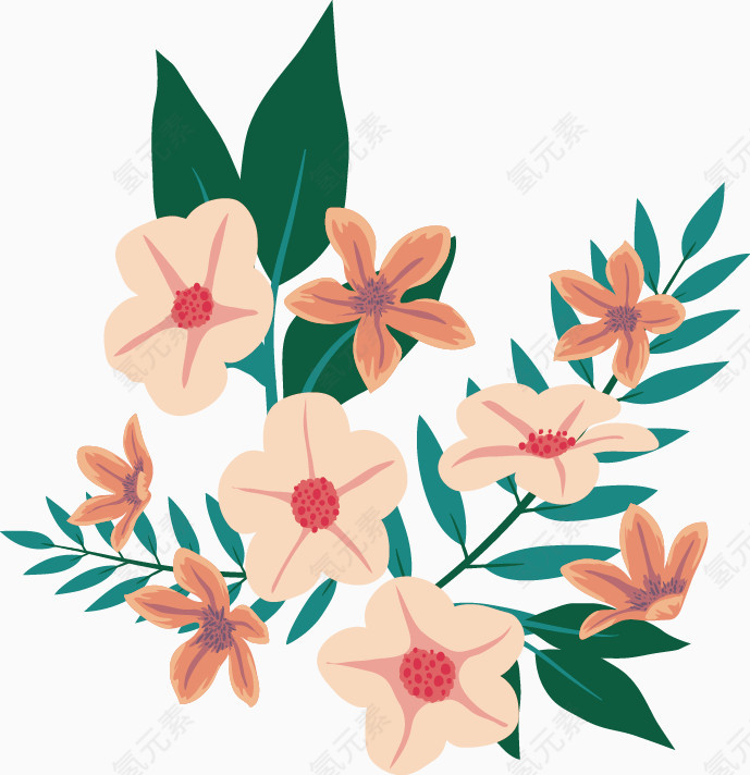 水彩花卉底纹
