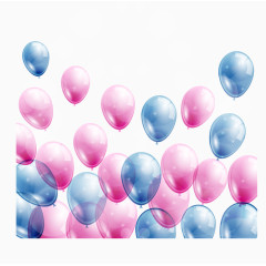 彩色气球生日贺卡