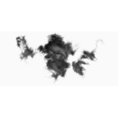 一片墨色的水彩画