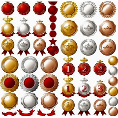 金银铜奖牌矢量素材