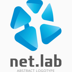 个性蓝色企业logo矢量图