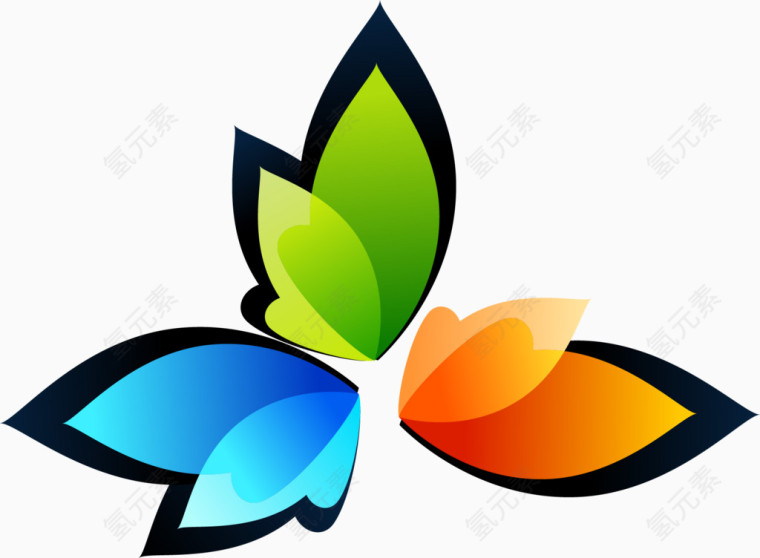 简约彩色LOGO设计矢量图
