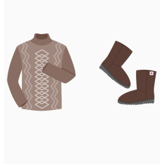 矢量高领毛衣