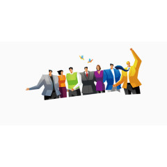 卡通商务招聘矢量素材