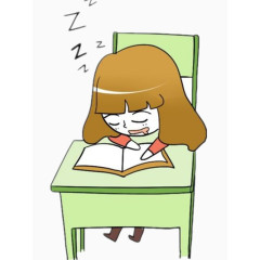 想睡觉的小女孩