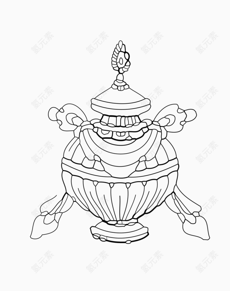 矢量佛教花纹