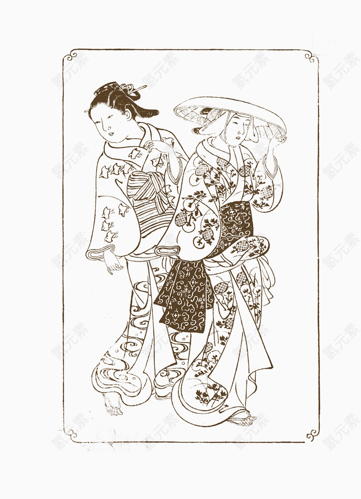 日本浮世绘古代妇女