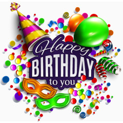 生日快乐主题矢量素材