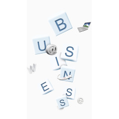 business方块漂浮素材
