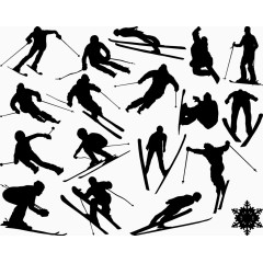 矢量滑雪爱好者