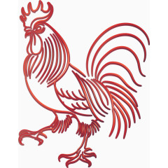 公鸡剪纸
