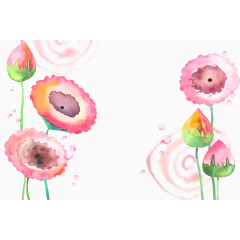 水彩荷花背景图