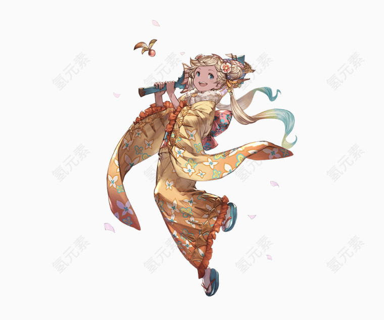 穿着浴衣的少女