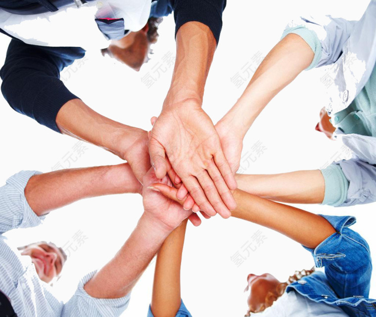 重叠手的团队高清免扣素材