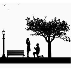 公园中突如其来的求婚