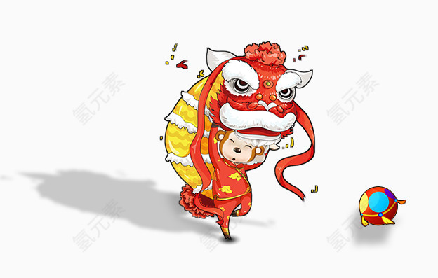 耍舞狮绣花