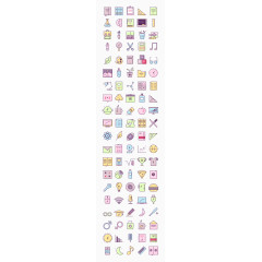 卡通手绘学习用具矢量图标