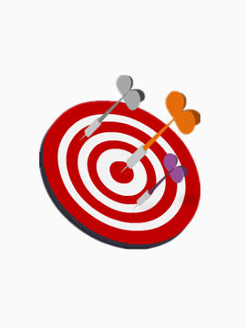 红白相间的箭靶上插着三个飞镖