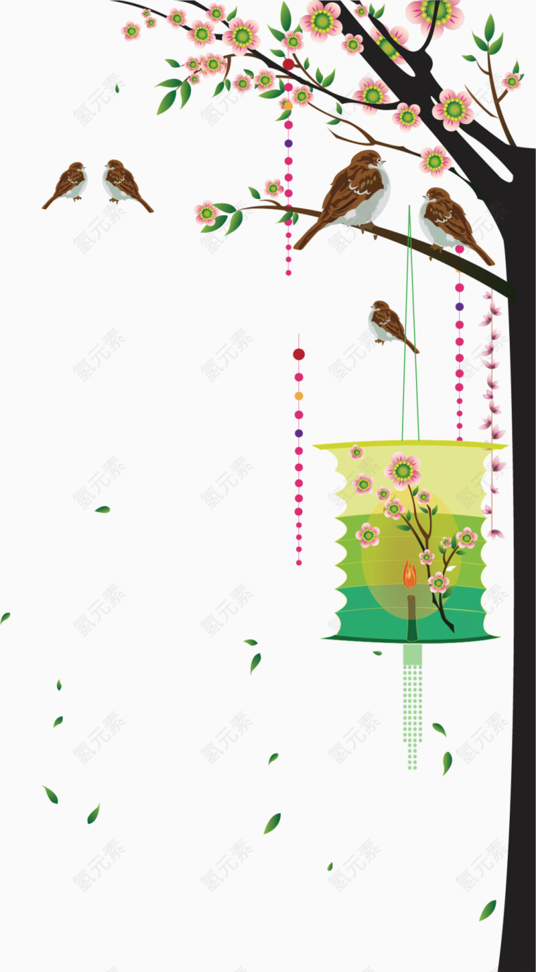 灯笼新春背景大年初一素材