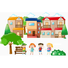 学生春游场景