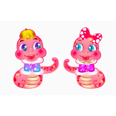 两只可爱小蛇