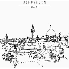 矢量以色列城市插画