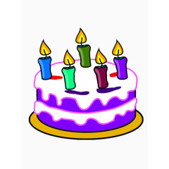 生日蛋糕矢量图