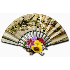 带花的扇子