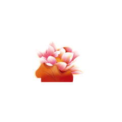 卡通牡丹花