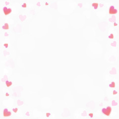 矢量粉色爱心边框