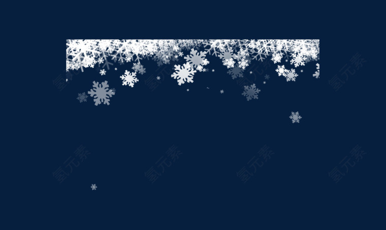 冬季白色雪花漂浮素材