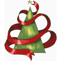 卡通手绘圣诞节装饰松树