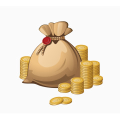 矢量质感钱袋素材