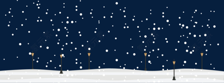 雪景冬季大雪素材