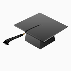 灰色质感博士帽子