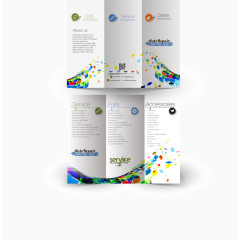 三折页设计矢量素材