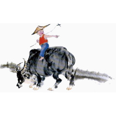 古代人物，水墨画，淘宝素材