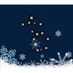 雪花冬季矢量漫天飞雪素材