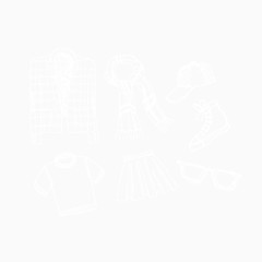 矢量衣物粉笔画免费下载