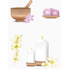 矢量手绘SPA用品