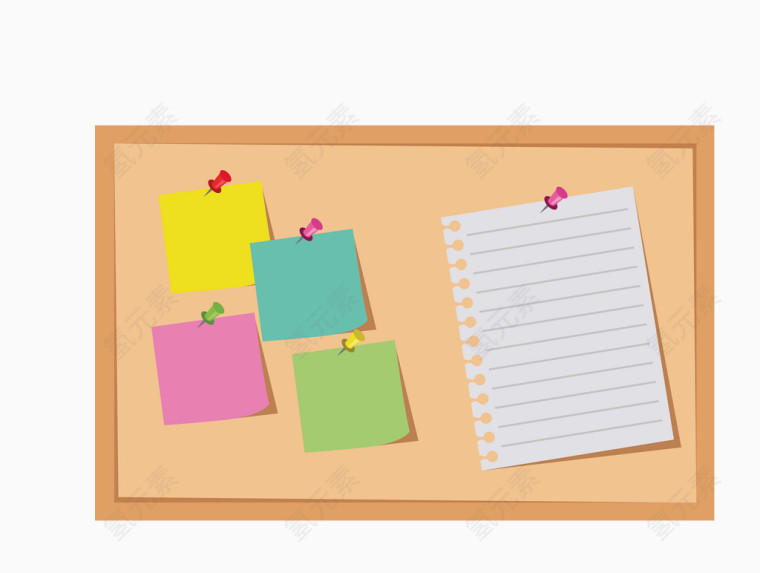 矢量黄色会议记录板