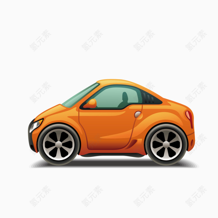 原装英国进口橙色小车