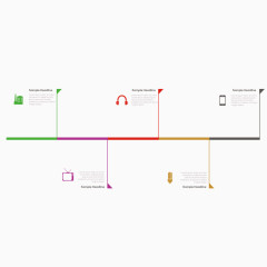 矢量简易商务时间轴