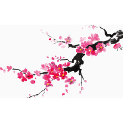 冬季矢量雪梅花素材