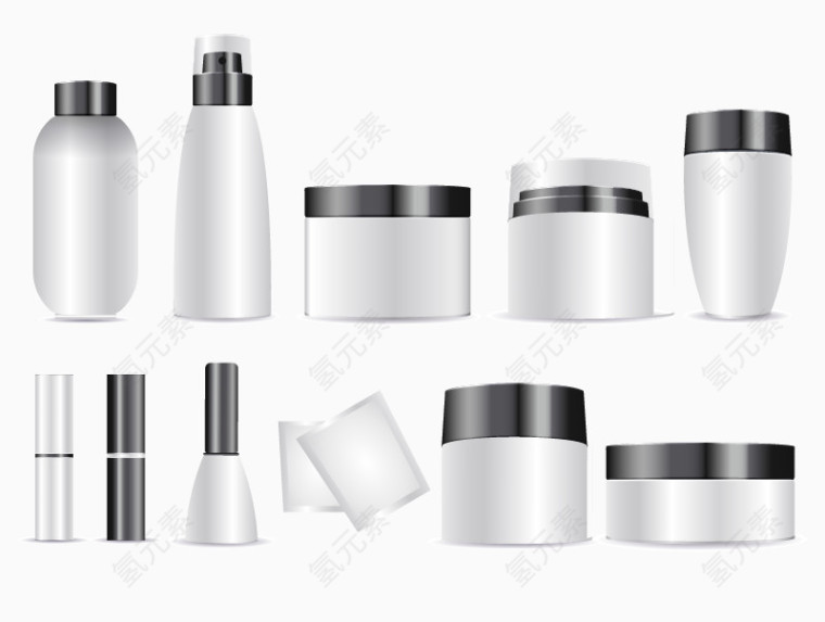 女性化妆工具矢量素材