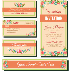 矢量邀请函装饰素材