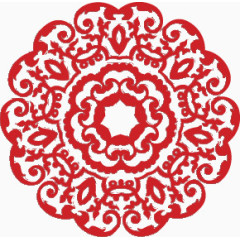 红色喜庆剪纸中国风窗花