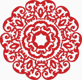 红色喜庆剪纸中国风窗花