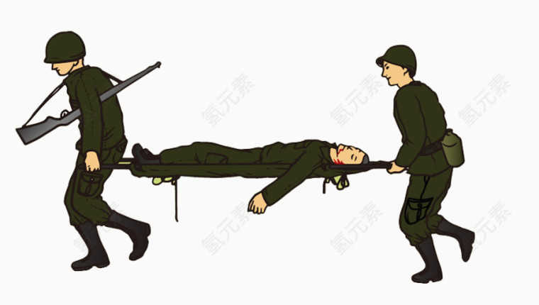军营里受伤的伤员