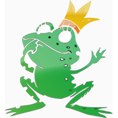 矢量手绘青蛙王子